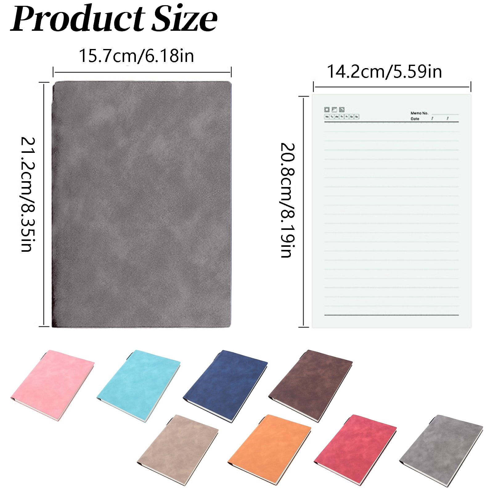 Lined Journal Notebook,A5 Soft Paper Notebook,Thick College Ruled Thick Classic with Pen Loop Notebook Journals for Work Writing Note Taking,Business,Office,6.18x8.35 inch (Coffee)