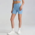 thumbnail image 5 of Sunnin Women Biker Shorts High Waist Tummy Control Solid Color Yoga Workout Shorts, 5 of 5