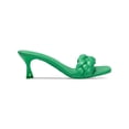 thumbnail image 3 of INC Womens Green Braided Padded Parker Square Toe Flare Slip On Heeled Sandal 9 M, 3 of 4