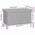 thumbnail image 2 of vidaXL Patio Storage Box with Wheels Gray 43.3"x21.7"x28.7" Poly Rattan, 2 of 6
