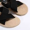 thumbnail image 3 of LYU Women's Slippers, Beach Slippers, Woven Slippers, Black, Size 6.5, 3 of 6