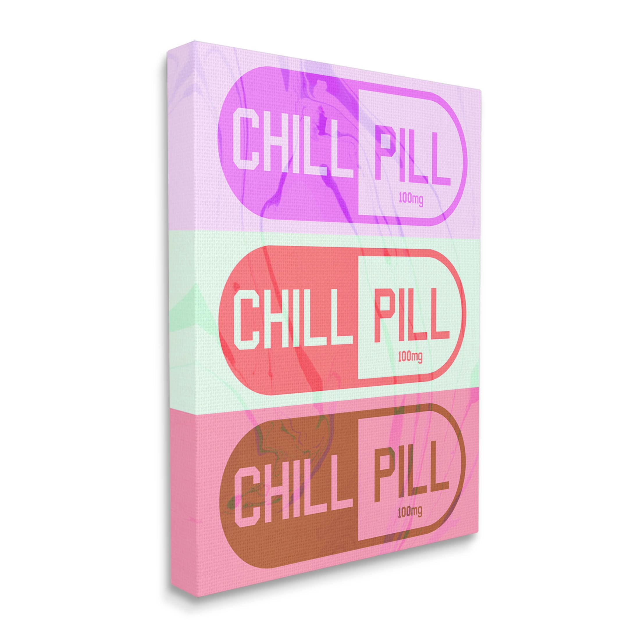 Stupell Industries Various Chill Pill Shapes Graphic Art Gallery Wrapped Canvas Print Wall Art, Design by Daphne Polselli