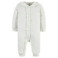 thumbnail image 5 of Modern Moments by Gerber Baby Girls’ Solid Pointelle Ruffle Coveralls, 3-Pack, Sizes Newborn-12M, 5 of 6