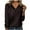 Brown, variant on Oalirro Polyester Long Sleeve Shirts for Women V Neck Solid Women Dressy Blouses Tops Casual Long Sleeve