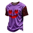 thumbnail image 6 of Fabrcox S-4XL Halloween Men T&nbsp;shirts Pumpkin Ghost Moon Mens T Shirts Graphic Fall Winter Festival Corduroy Raglan Men's Shirts Short Sleeve Purple XL, 6 of 7