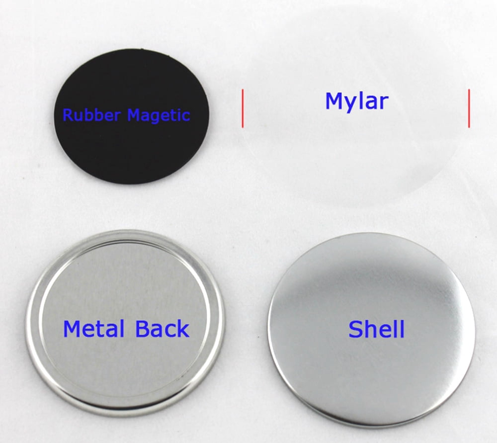 Techtongda 2-1/4" 58mm Rubber Magnetic Button Parts for Button Maker 100 Sets/Pack DIY