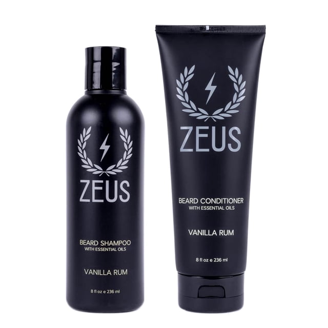 Set de champú y acondicionador para barba ZEUS Softan hidrata 240 ml