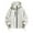 White, variant on Women Solid Rain Outdoor Plus Size Hooded Windproof Loose Coat Tops With Pocket