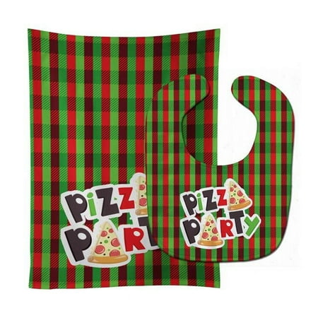 

Pizza Party Baby Bib & Burp Cloth