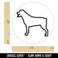 thumbnail image 2 of Rottweiler Dog Outline Rubber Stamp for Scrapbooking Crafting Stamping - Medium 1 Inch, 2 of 7