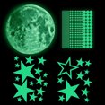 thumbnail image 1 of 435 pegatinas de pared que brillan en la oscuridad estrellas de luna luminosa Leyfeng  Etiqueta engomada luminosa de la pared del punto de la estrella de la luna, 1 of 7