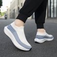 thumbnail image 6 of Men's Slip‑On Sock Style Running Sneakers, Stretch Knit Upper Athletic Shoes with Curved Thick Midsole for Daily Sports and Walking, 6 of 7