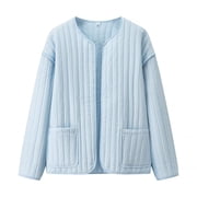 Fankiway Women's Casual Fashion Solid Fall Winter Long Sleeved Coat Parkas Top Outerwear Jacket Blue M