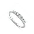 thumbnail image 4 of Clear CZ Journey Straight Round Engagement Ring Sterling Silver Band White 925 Female Size 7, 4 of 4