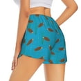 thumbnail image 3 of Goofa Sea Turtle Printed Women 2 in 1 Running Shorts,Quick Dry Athletic Workout Shorts,High Waisted Athletic Shorts with Liner Pockets-Small, 3 of 9