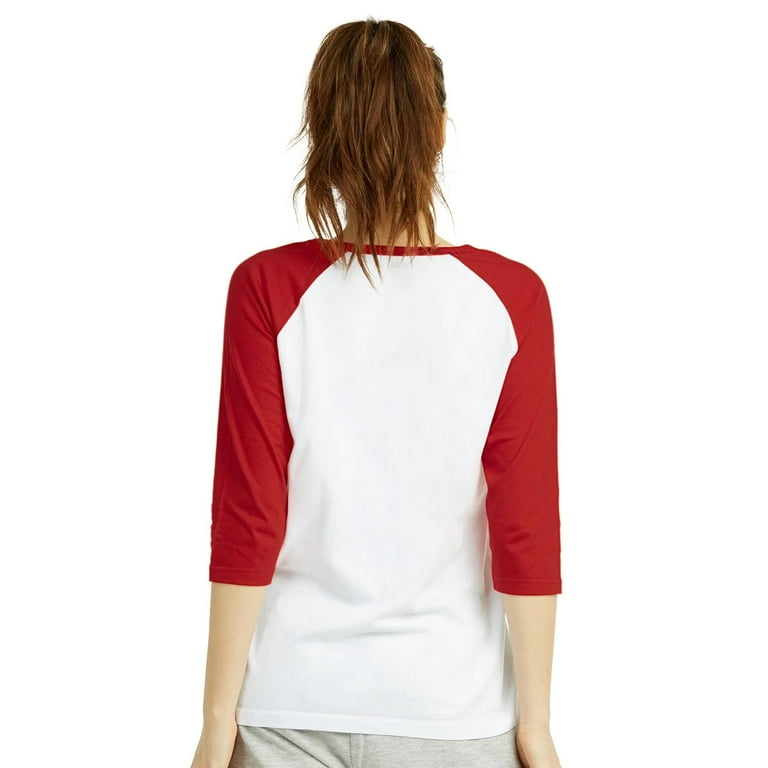 Washington Nationals Soft as a Grape Women's Plus Sizes Three Out Color  Blocked Raglan Sleeve T-Shirt - Red