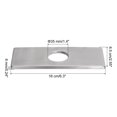 thumbnail image 2 of 6 Inch Sink Hole Cover, Stainless Steel Deck Plate Escutcheon for Bathroom or Kitchen Faucet (Brushed Silver), 2 of 5