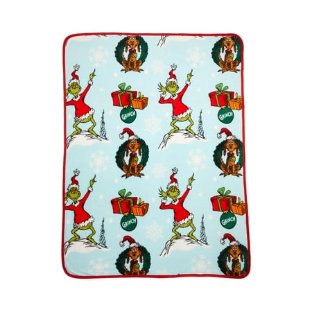 Dr Suess Grinch Seasonal Fun 60x70 Throw