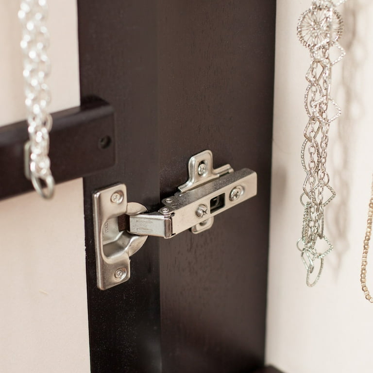Belham Living Lighted Wall Mount Locking Jewelry Armoire
