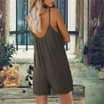 thumbnail image 6 of gakvbuo Jumpsuits For Women Summmer Dressy Wedding Women's Casual Jumpsuit Summer Sleeveless Jumpsuit Loose Shorts Jumpsuit Belt Pocket, 6 of 8