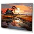 thumbnail image 2 of Designart "Country Charm At Sunrise With Barns" Barns Wall Art Prints, 2 of 7
