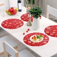 thumbnail image 6 of Ryvnso Christmas Candy Round Plate Mats Dining Table Placemat Set of 4 for Holiday Decoration, 6 of 7