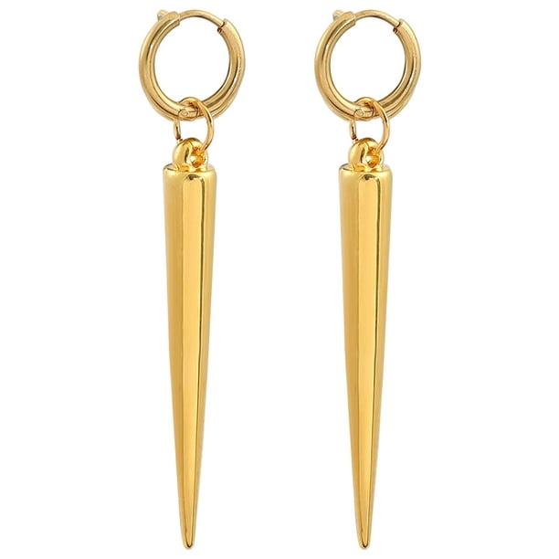 2 uds pendientes conos dorados, ligeros, joyería creativa, moda, aleación de zinc para disfraces de vacaciones, disfraces, fiestas de graduación, , aro pequeño Sunnimix pendiente de la joyería