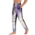 thumbnail image 3 of Xecao Lavender Blooms Window Print Active Tech Joggers for Men, Mens Sweatpants Lounge Pants with Pockets-X-Large, 3 of 5