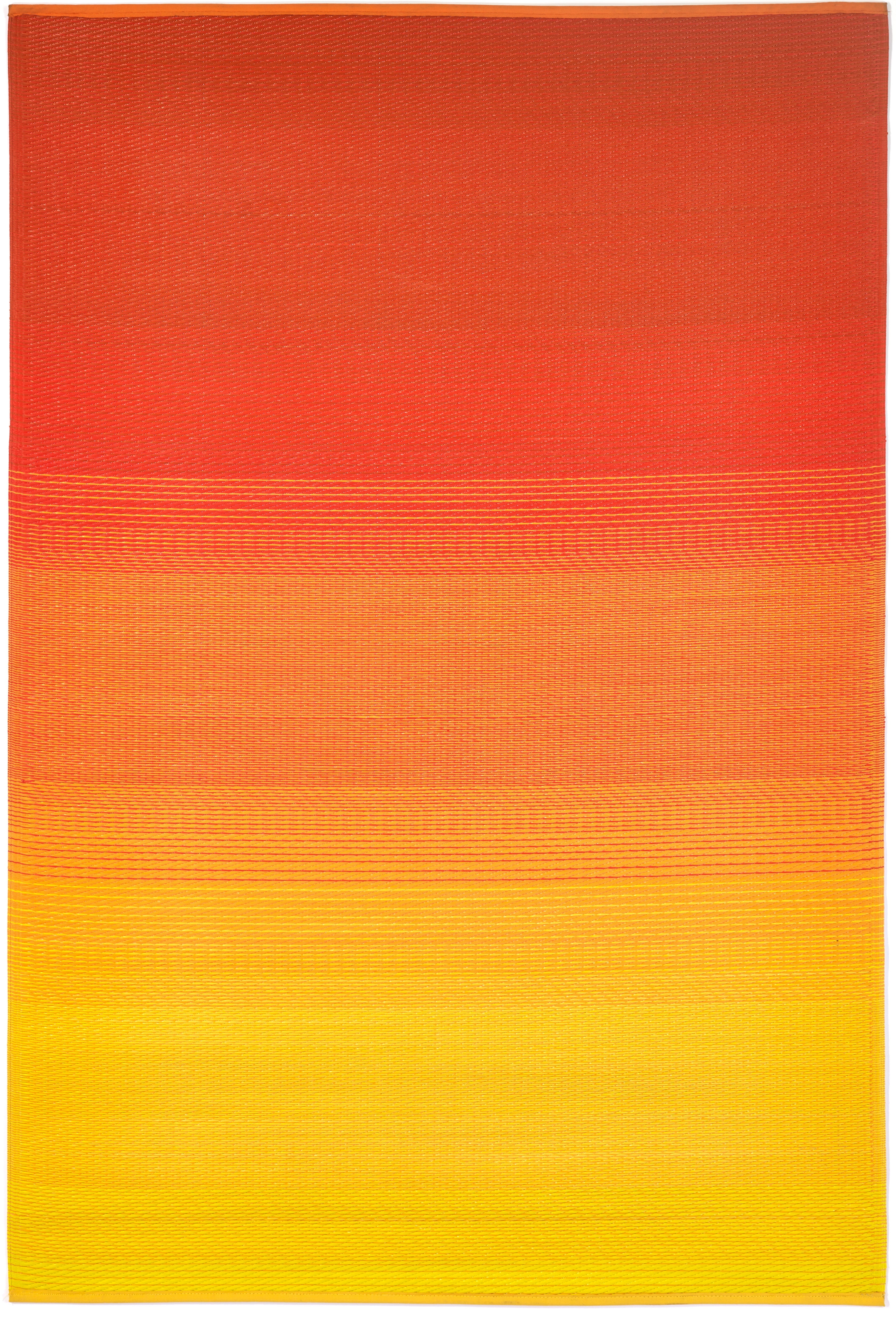 Fab Habitat Outdoor Rug - Waterproof, Fade Resistant, Crease-Free - Premium Recycled Plastic - Ombre - Patio, Deck, Porch, Balcony, Laundry Room - Big Sur - Sunset - 4 x 6 ft