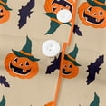 thumbnail image 6 of Elegyee Girl's Halloween Pajamas Pumpkin Short Sleeve Button Down Shirt Shorts Sleepwear, Khaki, Size 13-14, 6 of 8
