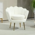 thumbnail image 2 of HOMCOM Modern Accent Chair Velvet Fabric Leisure Club Chair with Gold Legs, 2 of 10