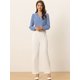 thumbnail image 3 of Blusa De Gasa Casual Con Cuello Peter Pan De Manga Larga Con Botones Decorativos Para Mujer Azul Polvoriento M, 3 of 6