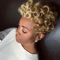 thumbnail image 1 of Perruques Courtes en Cheveux Humains Perruque Ondulée Ondulée Résistante à la Chaleur Perruques en Cheveux Synthétiques Lace Front pour Femmes Naturelles Perruques pour Femmes, 1 of 5