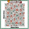 thumbnail image 2 of Christmas Throw Blanket Merry Christmas Bliss Gnome Gifts Blankets Grey Ultra Soft Cozy Warm Fleece Flannel Xmas Tree Dwarf Snowflake Throws for New Year Winter Party Sofa Couch Bed Decor, 50x60, 2 of 6