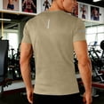 thumbnail image 5 of Men's Short Sleeve Workout T-Shirts Crew Neck Athletic Shirts Mesh Quick Dry Breathable Running Training Basic Tees, Classic Fit Summer Casual Outdoor Training Sports Tops, 5 of 9