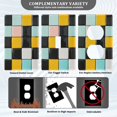 thumbnail image 3 of Yayeee Toggle Light Switch Wall Plate 1-Gang 4.5"x2.7" Home Decorative Outlet Cover, Yellow Checkered Pattern, 3 of 7