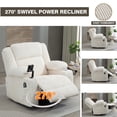 thumbnail image 6 of LITVZ Power Oversized Swivel Rocker Recliner with Adjustable Headrest, Dual Motor Glider Nursery Rocking Chair with Vibration Heat, USB A&C Ports, Armrest Storage, Cup Holder for Adults, 6 of 10