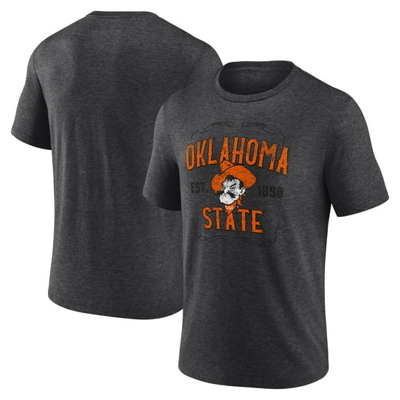Men's Charcoal Oklahoma State Cowboys Fearless Start Tri-Blend T-Shirt
