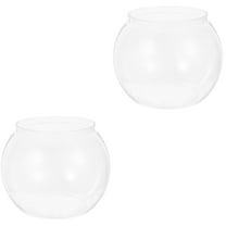 MLINS 2pcs Fish Bowl Plastic Transparent Small Fish Bowl Desktop Clear Small Fish Tank Fish bowl