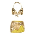 thumbnail image 2 of Traje de baño de 2 piezas para mujer, trajes de baño para mujer, bikini de dos piezas con espalda descubierta y vendaje, conjunto de ropa de playa para mujer, 2 of 6