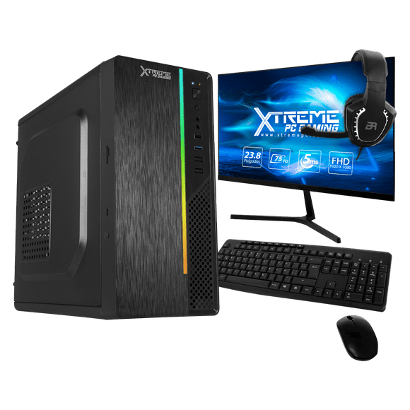 xtreme pc intel quad core j4125 27 ghz 16gb ssd 500gb monitor 238 wifi xtreme pc gaming xtaciq16gbhd600m