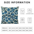 thumbnail image 5 of ONETECH Blue and Light Brown Leopard Pillow Covers Leopard Animal Print Cheetah Decorative Cushion Covers Chinoiserie Style Farmhouse Accent Pillow for Bedroom Sofa Couch  White, 5 of 5
