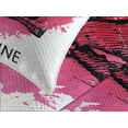 thumbnail image 4 of Ambesonne Wine Quilted Bedspread Set 3 Pcs, Sketch Watercolor Heart, King Size, Pink Coral Black, 4 of 5
