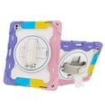 thumbnail image 1 of XYX 3in1 Rotating Stand Case for iPad Pro 13 inch M4 2024 with Hand/Shoulder Strap, Shockproof Rugged, Colorful Pink, 1 of 7