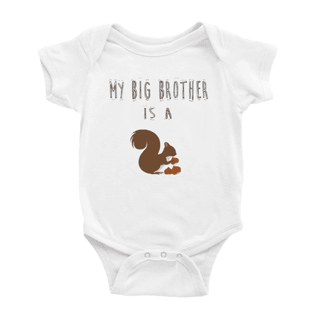 

My Big Brother Is A Squirrel Cute Baby Clothing Boy Girl