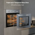 thumbnail image 6 of Empava 24 in. 2.3 cu. Ft. Single Gas Wall Oven - Bake Broil Rotisserie Functions with Mechanical Controls - Built-in Timer - Convection Fan in Stainless Steel EMPV-24WO08, 6 of 15