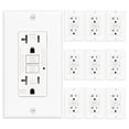 thumbnail image 1 of (20 Ampères - Lot de 10) Prise GFCI WR Blanc &acirc; Résistant aux Tamper, Réceptacle GFI Résistant aux Intempéries avec Auto-Test, Indicateur LED,U, 1 of 9