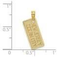 thumbnail image 3 of FB Jewels 14K Yellow Gold Ocean City Nj License Plate Small Textured Pendant, 3 of 4