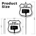 thumbnail image 2 of Do Not Block Mailbox (2 Pack) 12 inch X 12 inch Shield Shaped Rust-Free Aluminum Metal Signs with Aluminum Mounting Stakes Weather Resistant Made in the USA, 2 of 8