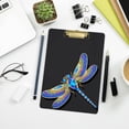 thumbnail image 6 of FMSHPON Gold Dragonfly Clipboard Hardboard Wood Nursing Clip Board and Pull for Standard A4 Letter 13x9 inches, 6 of 7